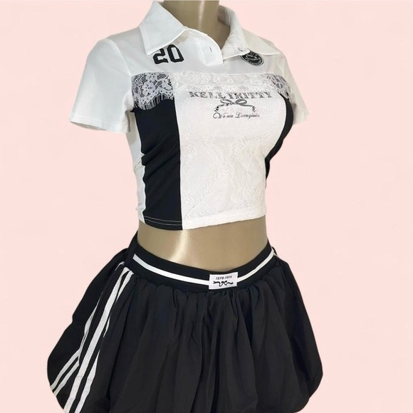 Black & White Two-Piece Set - Picture 2 of 3